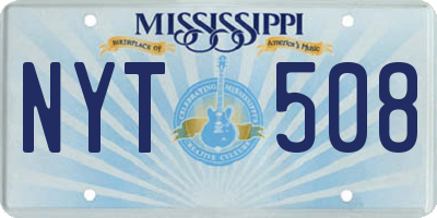 MS license plate NYT508
