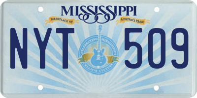 MS license plate NYT509