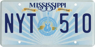 MS license plate NYT510