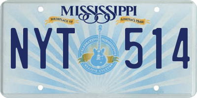 MS license plate NYT514