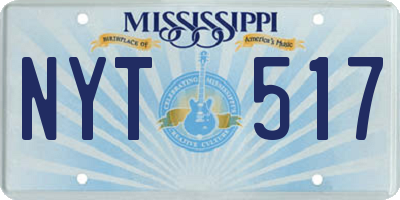 MS license plate NYT517