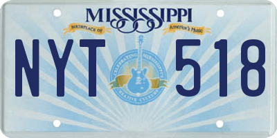 MS license plate NYT518