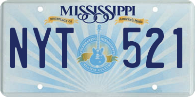MS license plate NYT521