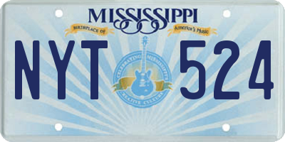 MS license plate NYT524