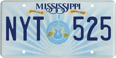 MS license plate NYT525