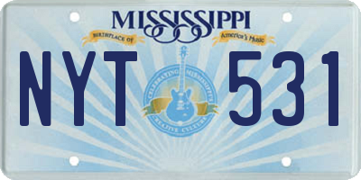 MS license plate NYT531