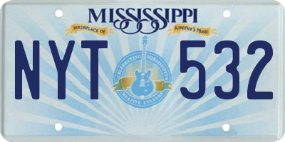 MS license plate NYT532