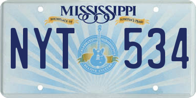 MS license plate NYT534
