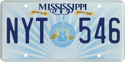 MS license plate NYT546