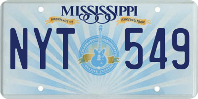 MS license plate NYT549