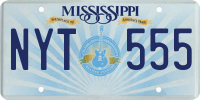MS license plate NYT555