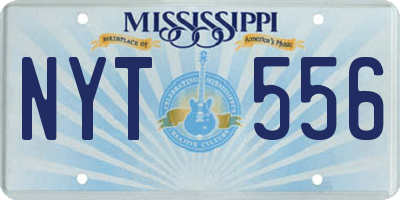 MS license plate NYT556