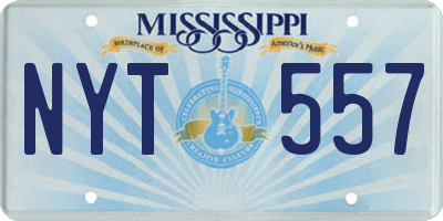 MS license plate NYT557