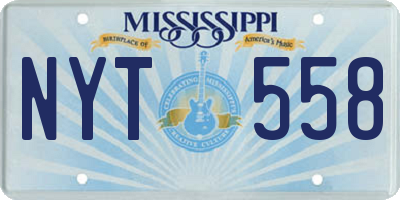MS license plate NYT558
