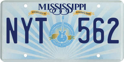 MS license plate NYT562