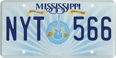 MS license plate NYT566