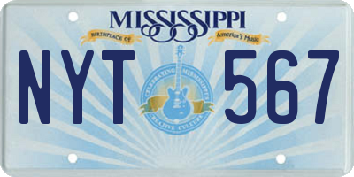 MS license plate NYT567
