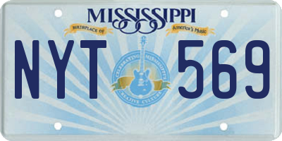 MS license plate NYT569