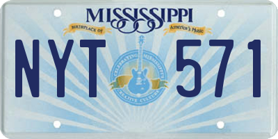 MS license plate NYT571
