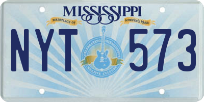 MS license plate NYT573
