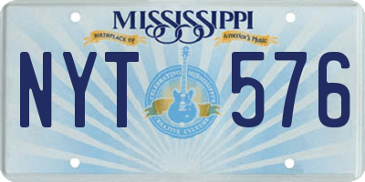 MS license plate NYT576