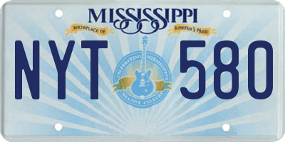 MS license plate NYT580