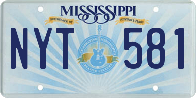 MS license plate NYT581