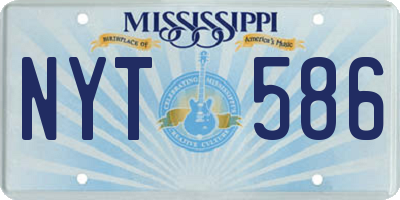 MS license plate NYT586