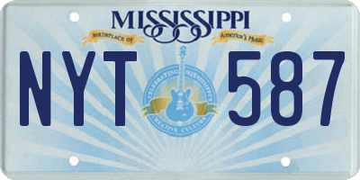 MS license plate NYT587
