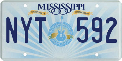 MS license plate NYT592