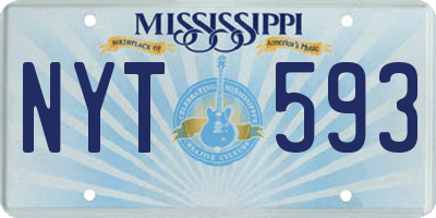 MS license plate NYT593