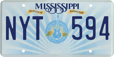 MS license plate NYT594