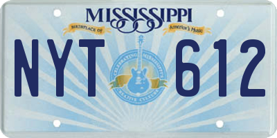 MS license plate NYT612