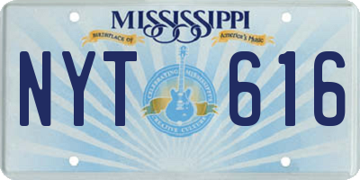 MS license plate NYT616