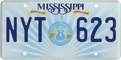 MS license plate NYT623
