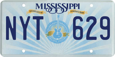 MS license plate NYT629
