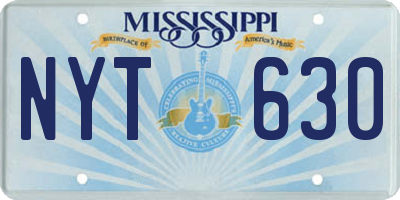 MS license plate NYT630