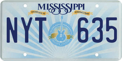 MS license plate NYT635