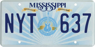MS license plate NYT637