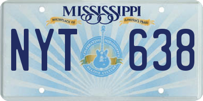 MS license plate NYT638