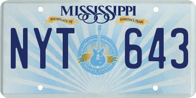 MS license plate NYT643