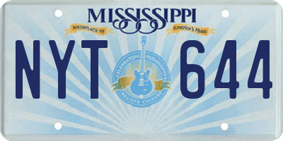 MS license plate NYT644
