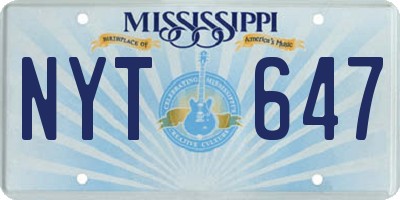 MS license plate NYT647