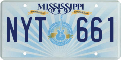 MS license plate NYT661