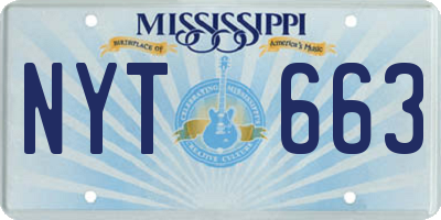 MS license plate NYT663