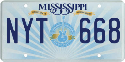 MS license plate NYT668