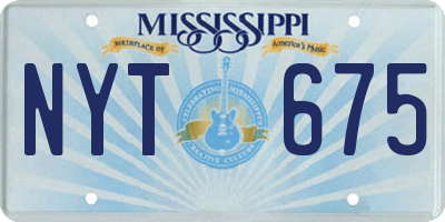MS license plate NYT675