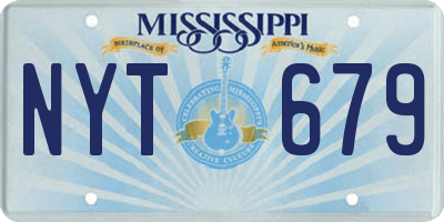MS license plate NYT679
