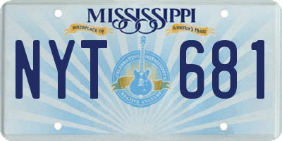 MS license plate NYT681