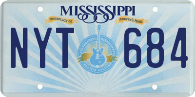 MS license plate NYT684
